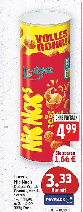 Lorenz Nic Nac’s Double-Crunch-Peanuts, versch. Sorten