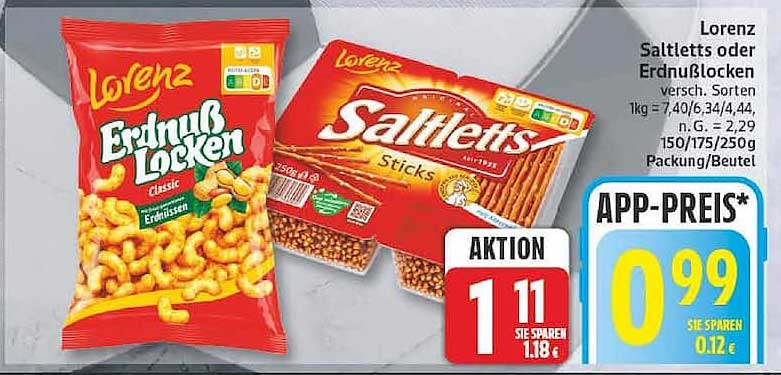 Lorenz Saltletts oder ErdnussLocken versch. Sorten