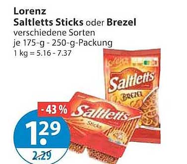 Lorenz Saltletts Sticks oder Brezel