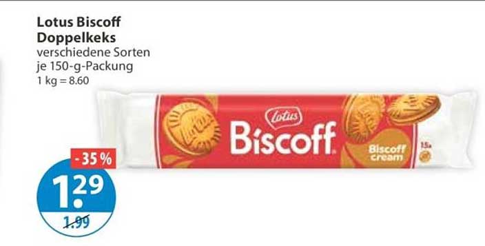 Lotus Biscoff Doppelkeks verschiedene Sorten je 150-g-Packung