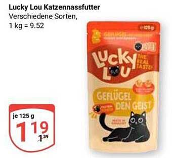 Lucky Lou Katzennassfutter Verschiedene Sorten, 1 kg = 9.52
