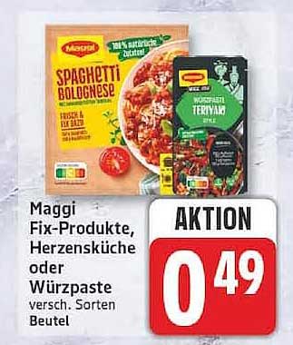 Maggi Fix-Produkte Herzensküche oder Würzpaste versch. Sorten Beutel