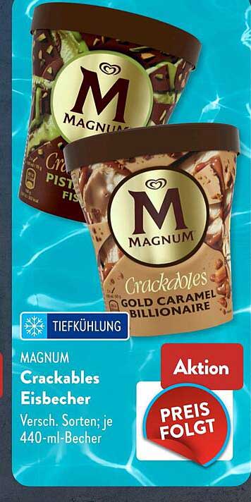 MAGNUM Crackables Eisbacher Versch. Sorten; je 440-ml-Becher