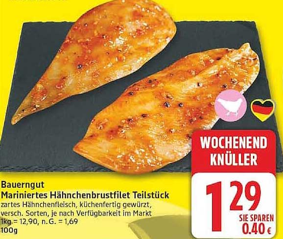 Mariniertes Hähnchenbrustfilet Teilstück