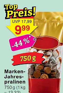 Marken-Jahres-pralinen 750 g (1 kg