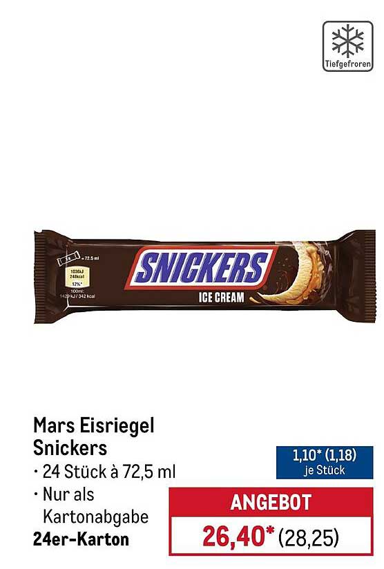 Mars Eisriegel Snickers