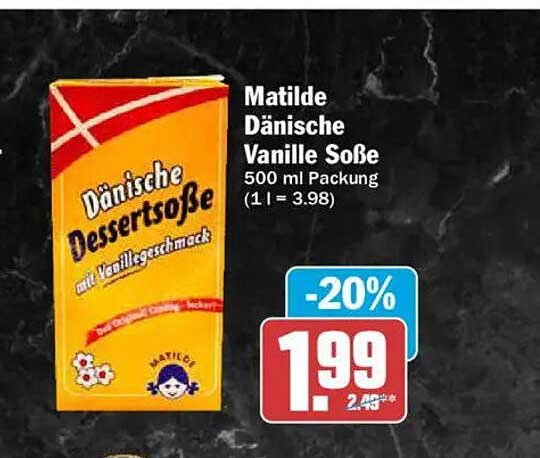 Matilde Dänische Vanille Soße 500 ml Packung