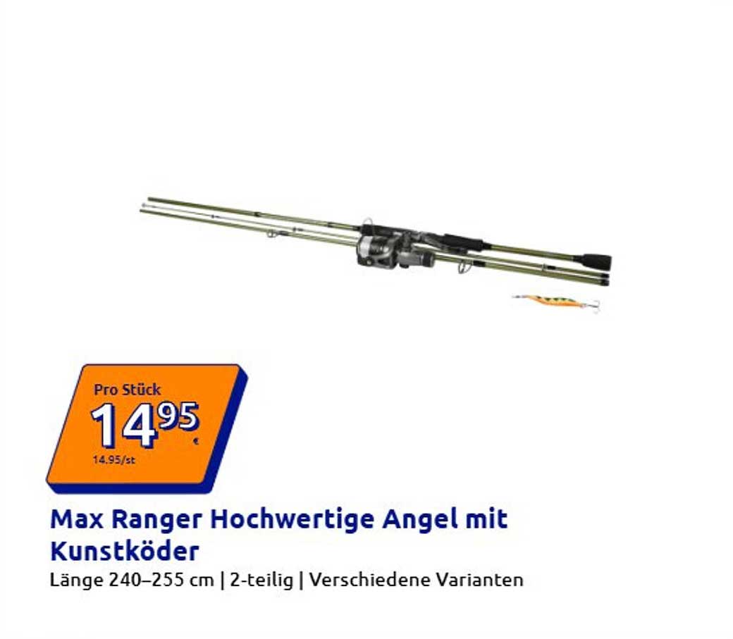 Max Ranger Hochwertige Angel mit Kunstköder