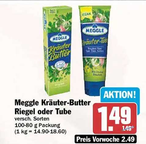Meggle Kräuter-Butter Riegel oder Tube