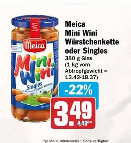 Meica Mini Wini Würstchenkette oder Singles