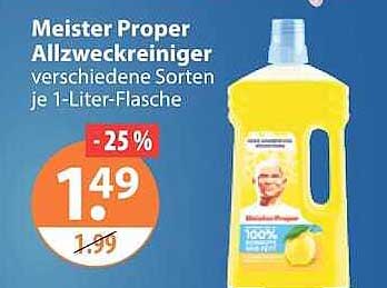 Meister Proper Allzweckreiniger verschiedene Sorten je 1-Liter-Flasche
