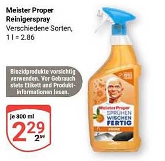 Meister Proper Reinigerspray Verschiedene Sorten, 1 l = 2.86