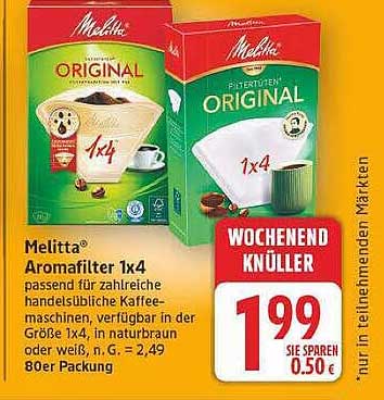 Melitta Aromafilter 1x4