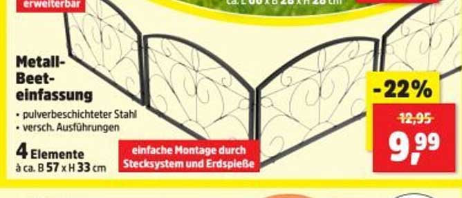 Metall-Beeteinfassung