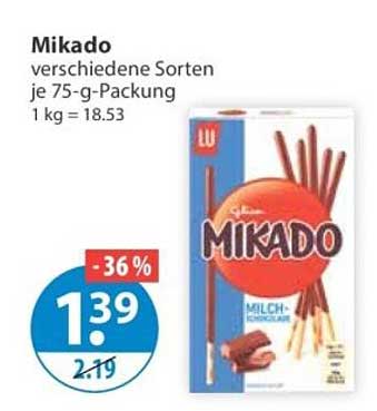 Mikado verschiedene Sorten je 75-g-Packung