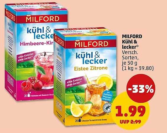 MILFORD Kühl & lecker* Versch. Sorten, je 50 g (1 kg = 39.80)