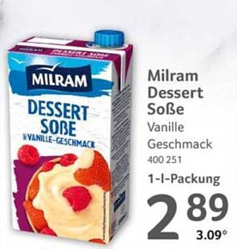 Milram Dessert Soße Vanille Geschmack 1-l-Packung