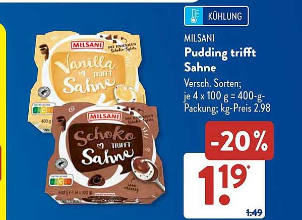 MILSANI Pudding trifft Sahne