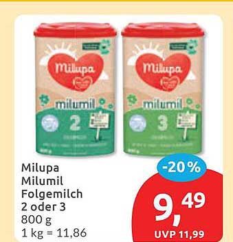 Milupa Milumil Folgenmilch 2 oder 3 800 g