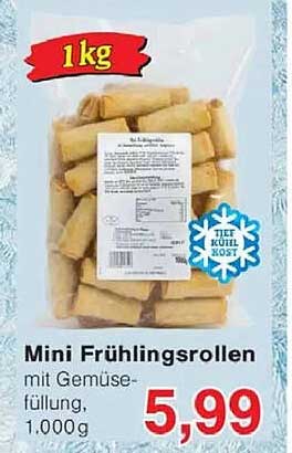 Mini Frühlingsrollen mit Gemüsefüllung, 1.000g