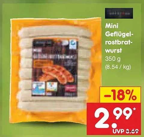 Mini Geflügel-rostbratwurst
