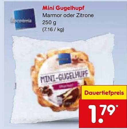 Mini Gugelhupf Marmor oder Zitrone 250 g (7.16 / kg)