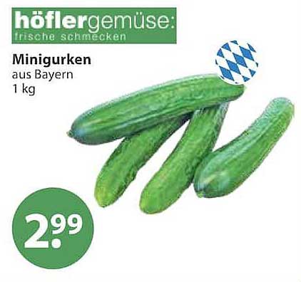 Minigurken aus Bayern 1 kg