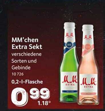 MM'chen Extra Sekt verschiedene Sorten und Gebinde 0,2-l-Flasche
