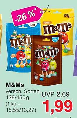 M&Ms versch. Sorten 128/150g
