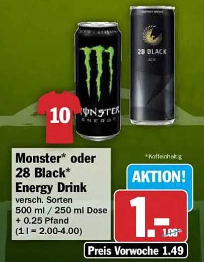 Monster* oder 28 Black* Energy Drink