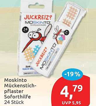 Moskinto Mückenstichpflaster Soforthilfe 24 Stück