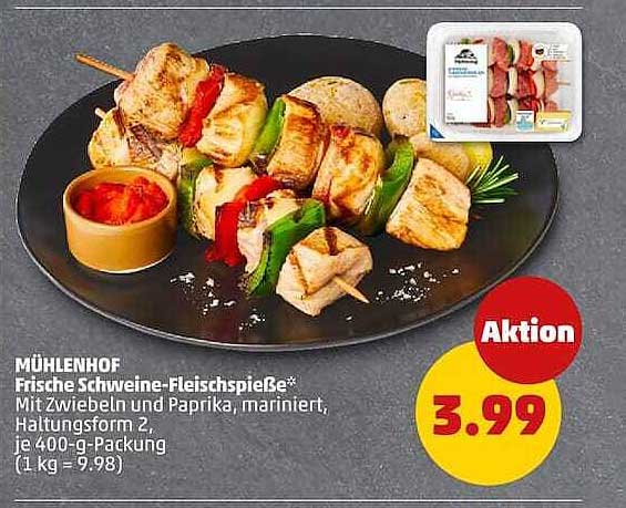MÜHLENHOF Frische Schweine-Fleischspieße*