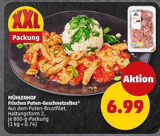 MÜHLENHOF Frisches Puten-Geschnetzeltes*