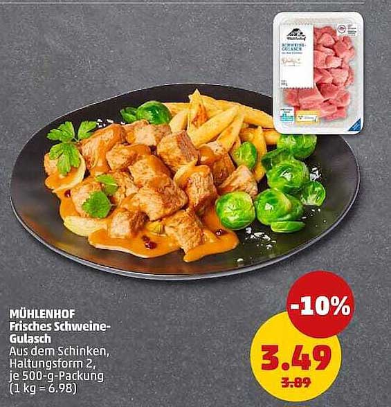 MÜHLENHOF Frisches Schweine-Gulasch