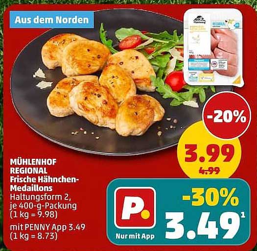 MÜHLENHOF REGIONAL Frische Hähnchen-Medaillons