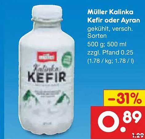 Müller Kalinka Kefir oder Ayran