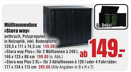 Mülltonnenbox „Stora way“