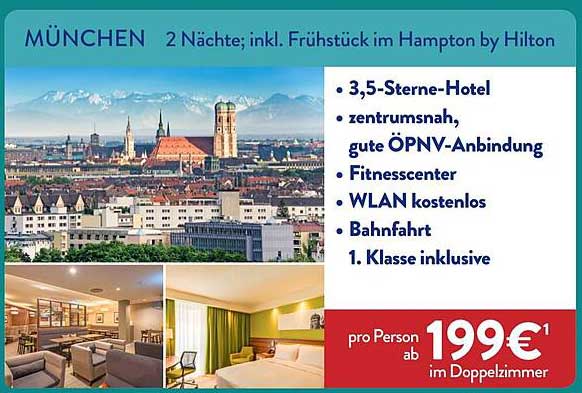 MÜNCHEN 2 Nächte, inkl. Frühstück im Hampton by Hilton