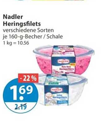 Nadler Heringsfilets verschiedene Sorten je 160-g-Becher / Schale