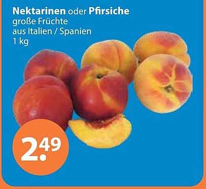 Nektarinen oder Pfirsiche