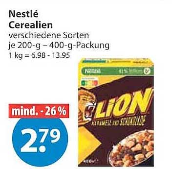 Nestlé Cerealien verschiedene Sorten je 200-g – 400-g-Packung