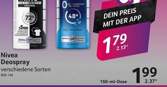 Nivea Deospray verschiedene Sorten