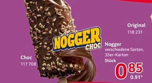 Nogger verschiedene Sorten, 35er-Karton Stück