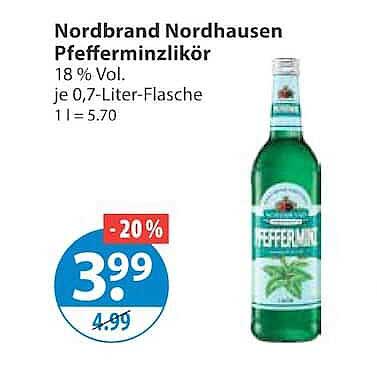Nordbrand Nordhausen Pfefferminzlikör