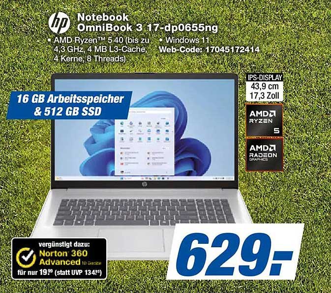 Notebook OmniBook 3 17-dp0655ng