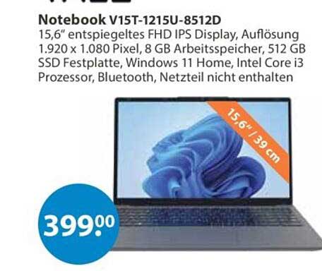 Notebook V15T-1215U-8512D