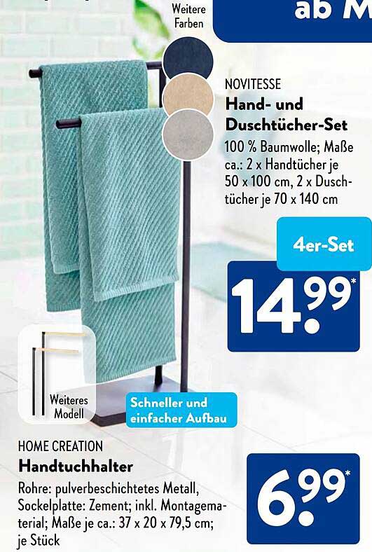 NOVITESSE Hand- und Duschtücher-Set