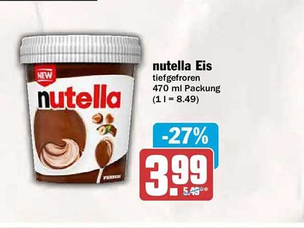 nutella Eis tiefgefroren 470 ml Packung (1 l = 8.49)