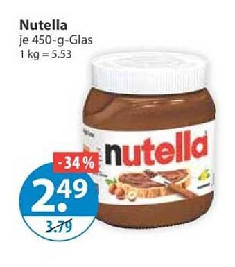 Nutella je 450-g-Glas 1 kg = 5.53