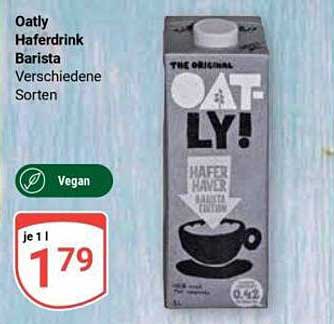 Oatly Haferdrink Barista Verschiedene Sorten